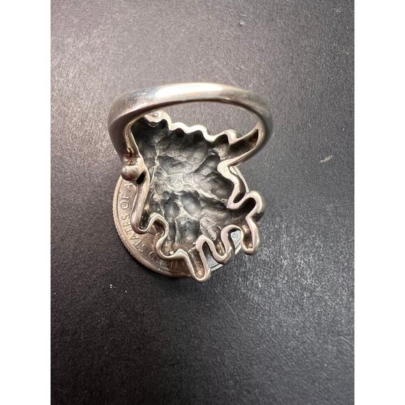 Sterling silver fungi coral ring size 7 - Picture 6 of 11